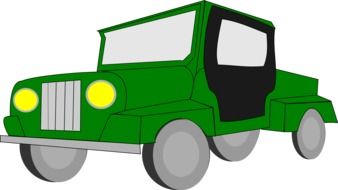 graphic image of a green jeep