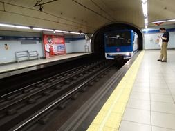 man on metro station
