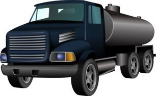 Picture of heavy black truck