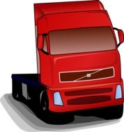 semi-trailer truck drawing