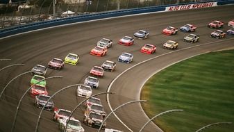 panorama of races in the stadium