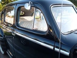 black vintage classic car in california