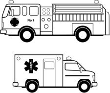 fire truck and ambulance