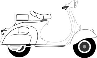 İllustration of vespa scooter