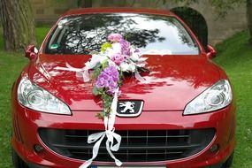 Peugeot is decorated for wedding