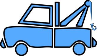 Blue recovery Van clipart