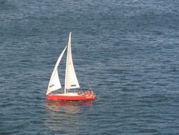 sailboat in motion