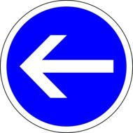 picture of blue traffic sign