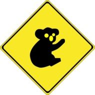 Koala sign clipart