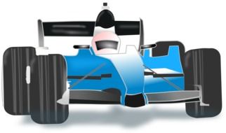 blue and black racing car, drawing