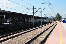 railway platform in a small town