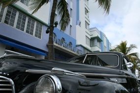 Vintage car on the streets of Miami Beach