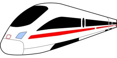 drawing a high-speed train