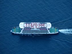 ferry ship on blue water