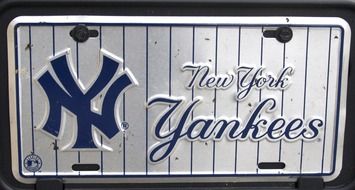 car plate new york yankees