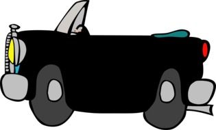 car cabriolet cartoon drawing