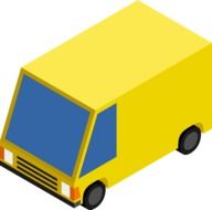 Yellow lorry clipart