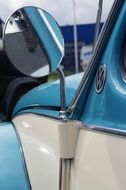 blue and white vintage car