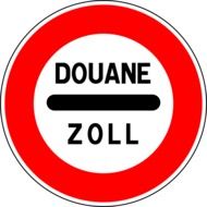 stop customs sign drawing