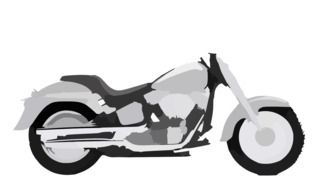 Harley motorcycle drawing on a white background