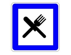 restaurant road sign