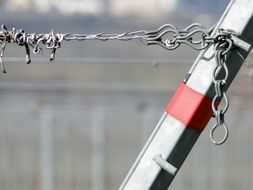 wire mount in the vineyard