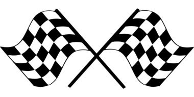 clipart of graphic image of two finish flags