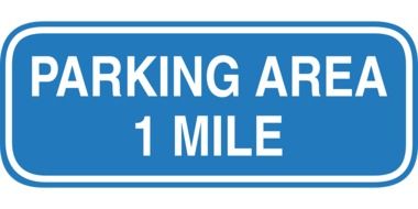 clipart of the blue parking area sign