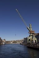 crane in port, switzerland, Zurich