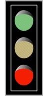 traffic lights with stop signal