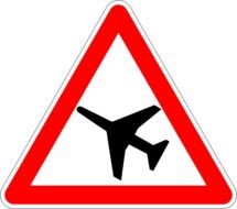 low-flying aircraft warning sign