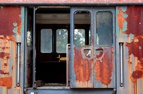 weathered rusty wagon