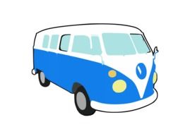 Blue retro car