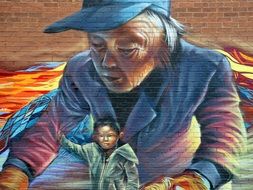 oldman graffity Chinatown Toronto