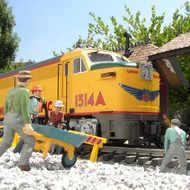 garden train in miniature