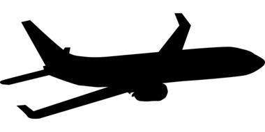 airplane black silhouette