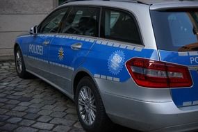 blue police car