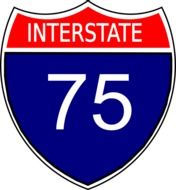 road sign Interstate 75