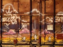 graffiti on a railway train