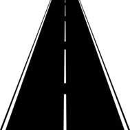 Black and white highway clipart