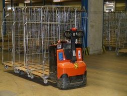 forklift in a warehouse