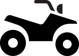 Black motorcycle pictogram