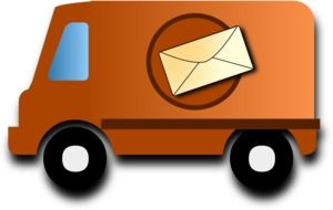 brown post van