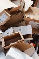 pile of open cardboard boxes