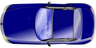blue car as a graphic image