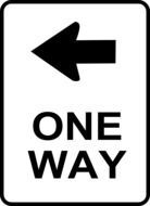 sign one way