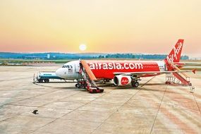 airasia airplane in airport