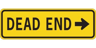 information sign of dead end