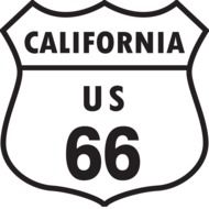 route 66 california as a sign