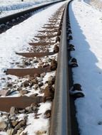 Picture of the snowy railway